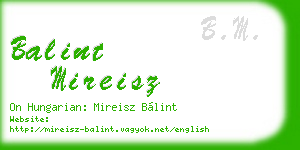 balint mireisz business card