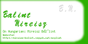 balint mireisz business card